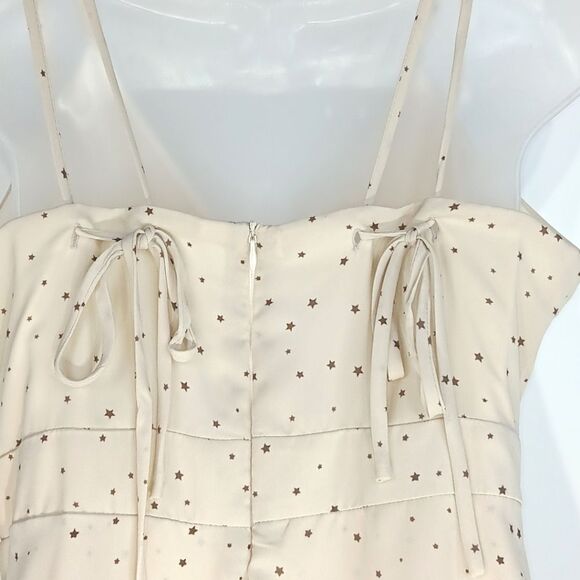 ALTAR’D STATE Women’s Beige Star Print Tiered Mini Dress Size Large NWT - Picture 10 of 13
